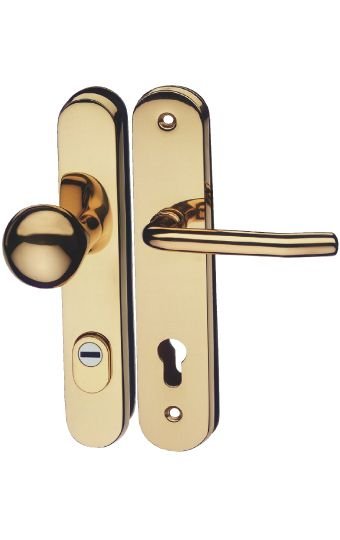 Kování bezpečnostní TITAN klika/knoflík 90 mm vložka PRAVÁ bronz česaný OFS Kování bezpečnostní TITAN klika/knoflík 90 mm vložka PRAVÁ bronz česaný OFS - Kliky, okenní a dveřní kování, panty Kování dveřní Kování dveřní bezpečnostní